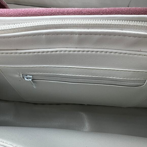 Western Studded Pink Suede Genuine Leather Shoulder Bag - Picture 8 of 13